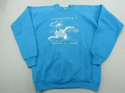 VINTAGE Cryocoolers 7 Santa Fe New Mexico Sweatshirt Adult Size XL Blue Crew  • $17.09