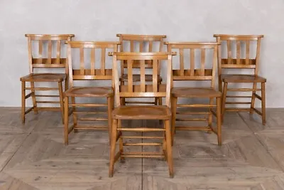 Light Edwardian Vintage Chapel Chairs Dining Chairs For Restaurants • £80