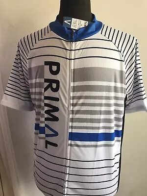 Primal Cycling Biking Jersey Top Full Zip Raglan Race Cut Sz 3XL Bike Racing • $17