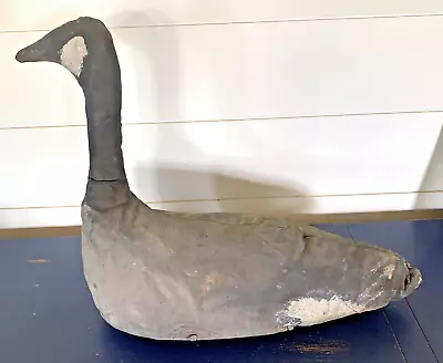 Antique Handmade Canvas Canada Goose Decoy Farmhouse Decor Midwest Primitive • $299.99