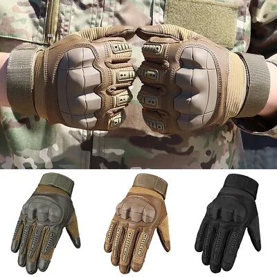 Men's Tactical Gloves Touch Screen Windproof Full Finger Gloves Army Military US • $17.99