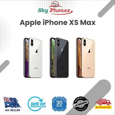 Apple IPhone XS MAX - 64GB 256GB 512GB - All Colors-Unlocked-Very Good AU SELLER • $378