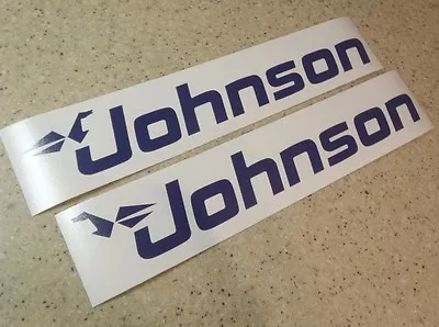 Johnson Vintage Outboard Motor Decal 12  2-PK FREE SHIP + FREE Bass Fish Decal! • $12