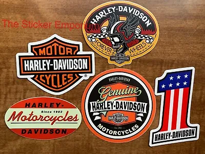 $19.95 • Buy (5) Harley Davidson Motorcycle Vintage Style Stickers Truck Toolbox Helmet Decal