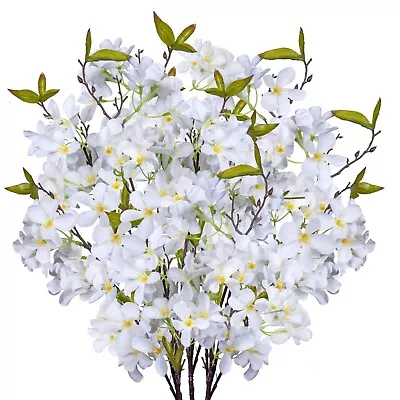 Apple Blossom Artificial Tree Branches Silk Flowers 33” Long Stems Bulk 3pcs • $17.99
