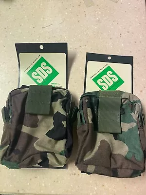 Set Of 2 New Woodland Medic Pouches By SDS - Style 41601 • $29.95