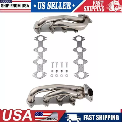 Stainless Shorty Headers For Ford 2004-2010 F150 XL XLT Lariat 5.4L Triton V8 • $166.38