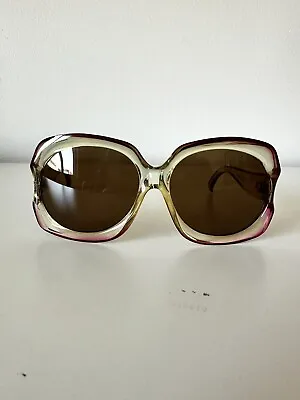 60s 70s Rare Vintage Oversized Sunglasses Made In France Mod • $85