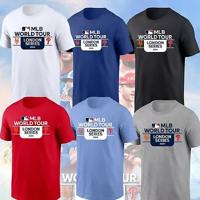 New York Mets Vs Philadelphia Phillies 2024 MLB World Tour London Series T-Shirt • $27.99