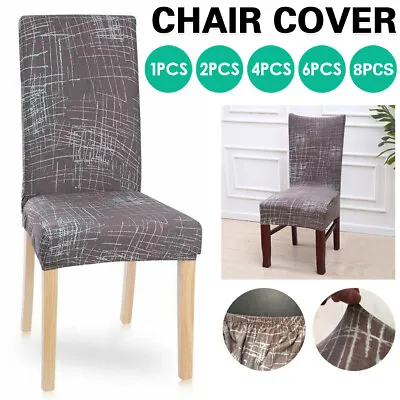 $5.69 • Buy Stretch Dining Chair Covers Slipcover Spandex Wedding Cover 1/4/6/8Pcs Removable