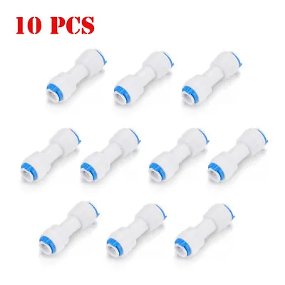£2.65 • Buy 10pcs Straight Connector Adapter For Water Filter For 1/4  Pipe Tube Fridge