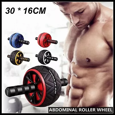 AB Abdominal Roller Wheel Fitness Waist Core Workout Exercise Wheel Home Gym AU • $21.49