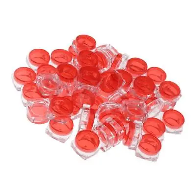 50 Pack Plastic Square Pot Jar Containers With Lid For Liquid Samples 5  • £11.90