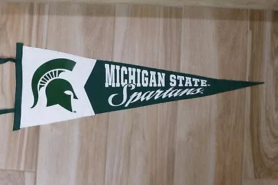 Vintage   Felt Pennant Michigan State Spartans  Mint 32.5x11.5 Tm  Super Nice Tm • $45