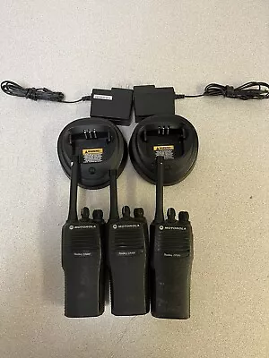 Lot Of 3 Motorola CP 200 UHF AAH50RDC9AA1AN Portable Radio • $150