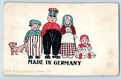 Family Postcard Made In Germany Dachshund Dog C1905 Unposted Antique • £14.55