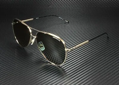 MONTBLANC MB0045S 002 Aviator Gold Green 61 Mm Men's Sunglasses • $218.98