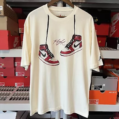 Nike Air Jordan 1985 Flight Lost And Found T-Shirt Sail FD0536-133 Men’s Size L • $45