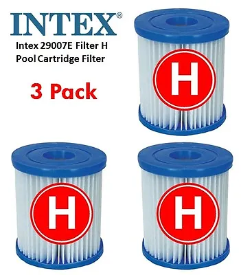 New 3 X Intex  H  Filter Cartridge Replacement Size H INTEX FILTER PUMP 29007 • $26.95