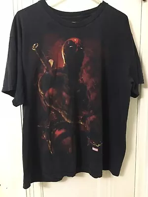 Vintage Marvel Deadpool Black Short Sleeve Mens Size XL • $12