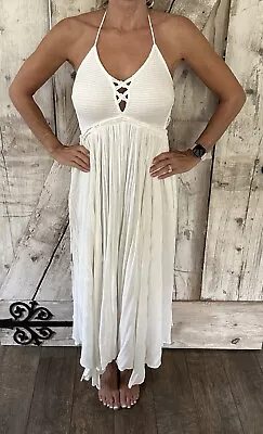 Beautiful White Free People Tiered Length Dress Size Small • $49