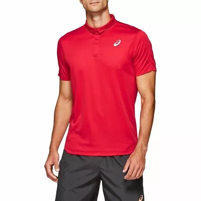 Asics Men's Club Polo (Red) For Tennis Squash Gym Workout Training • $29.95
