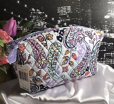 Vera Bradley Grand Travel Large Quilted Cosmetic Bag MADDALENA PAISLEY NWT RV$55 • $26.99