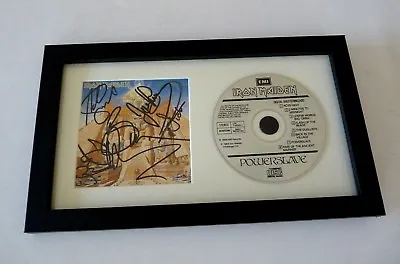 Iron Maiden Powerslave All 5 Band Signed Framed CD Display BECKETT Certified • $1554.23