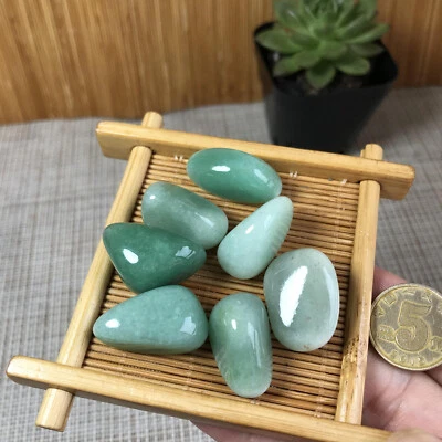 $2 • Buy 7pcs NATURAL Green AVENTURINE Stone Quartz Crystal Polish Specime Tumbled A8408