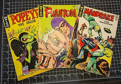 Lot Of 3-Vintage King Comics Popeye Phantom Mandrake - 60s! • $26
