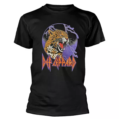 Def Leppard Lightning Leopard (Black) T-Shirt NEW OFFICIAL • $40.69