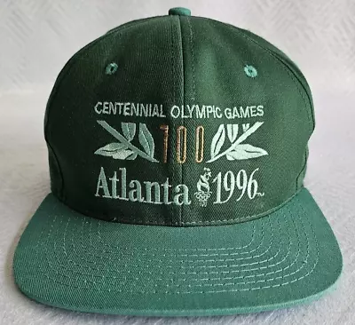 Centennial Olympic Games Collection By Hanes Atlanta 1996 Snapback Green Hat Cap • $14.99