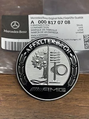 Genuine Mercedes AMG Emblem Black Bonnet W206 S206 C-Class A0008170708 C63 S E • $44.99