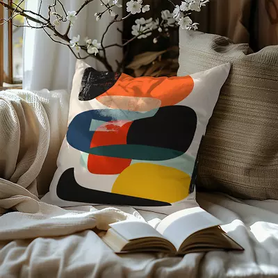 Mid Century Abstract J1 Modern Pillow - Retro Colorful Pillow Living Room Decor • $27.85