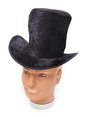 Childs Black Velvet Top Hat Victorian Fancy Dress Costume Accessory   • £2.95