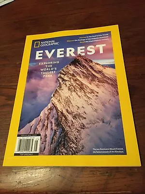 Mt Everest National Geographic 2022 Magazine Exploring The World's Tallest Peak • $14.99