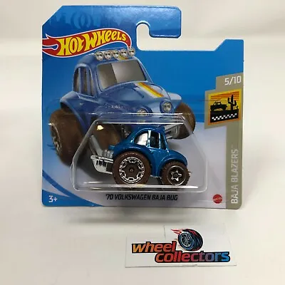 '70 Volkswagen Baja Beetle #33 * BLUE * 2021 Hot Wheels Case C SHORT CARD * WH9 • $0.01