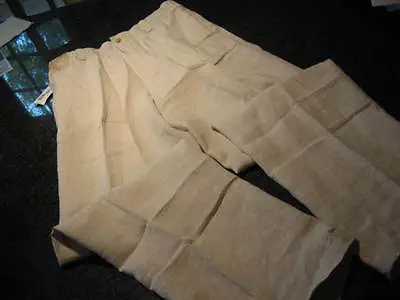 NWT - Mens CARIBBEAN Khaki Elastic Waist LINEN Pants (38 X 32) • $29.99