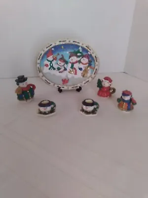 Vintage  Merry Little Christmas Mini Tea Set - Holiday Collection- Santa Claus • $10