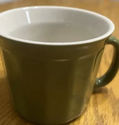 Moss Green White 16 Oz Mug Soup Coffee Cup Ceramic Oven Freezer Microwave Safe • $8.50