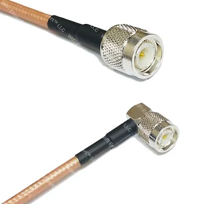 RG400 Silver TNC MALE To TNC Male Angle Coax RF Cable USA Lot • $36.23