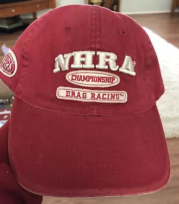 National Hot Rod Association NHRA Championship Drag Racing Red Hat By Main Gate • $16.99