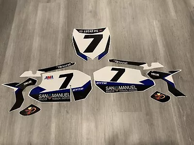 Authentic James  Bubba  Stewart  Number Plate Background #7 Factory Yamaha  • $39.88