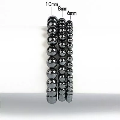 Hematite Bracelet For Men Women Magnetic Loose Weight Anti Anxiety Yoga Bangle • $7.59