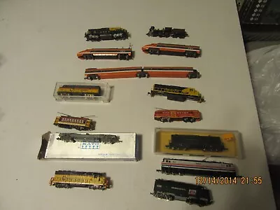 N Scale Locomotives Junk Pile  For Parts Or Repair. • $99