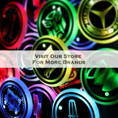 2PCS Car Logo Switchable 7 Color LED Cup Holder Mat Coaster Pad New For All Cars • $18.88