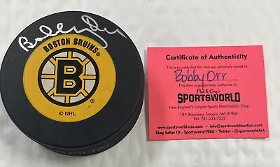 Bobby Orr Signed Boston Bruins Puck Sportsworld COA • $229.99