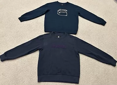 2 G Star Sweatshirts Mens Medium Navy Blue & Gray Logo G Star Raw • $49.95
