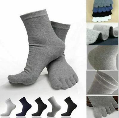 £6.31 • Buy  5 Pairs Men's Five Fingers Socks Cotton Absorbent 5 Toe Stockings Blend Soft 