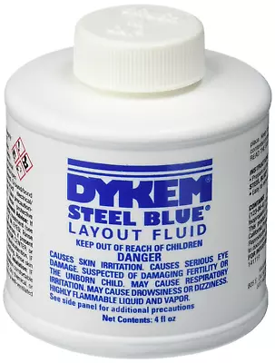 Dykem 80300 Steel Blue Layout Fluid Brush-In-Cap (4Oz) • $24.42